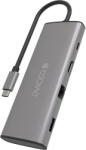 Dviced HUB USB Dviced DV300003, USB Type-C, 9-in-1, HDMI 4K, Ethernet, USB 3.0 (Gri) (DV300003) - dwyn