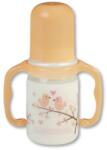 Baby-Nova Пластмасово шише с дръжки Baby Nova РР - 125 ml, оранжево (46003) - ozone