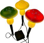 Praktiker Praktiker Gomba 3db-os Szett Led Szolár Ip44 Leszúrható 22cm Vegyes Színes (202400128)