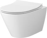 Cersanit City vas wc cu capac soft-close agăţat fără margine cu spălare turbionară alb lucios S701-883 (S701883)