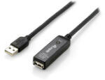 Equip USB 2.0 Hosszabbító Kábel - A/A M/F, 5 m Aktív, Fekete