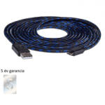 snakebyte PS4 USB töltő- és adatkábel fekete-kék 4m (SB910494) (SB91049)