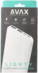 AVAX PB104W LIGHTY 10.000mAh USB-C Külső Akkumulátor, Fehér (PB104W)