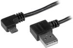 StarTech USB2AUB2RA2 m Micro USB - USB "L" Adat/Töltőkábel - 2 m -Fekete