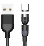 Maclean MCE475 USB-A Apa - USB-C Apa 3 mágneses Adat és Töltő Kábel - 2 m, Fekete