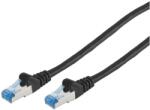 S-Conn S/FTP CAT6a Patch Kábel - 1 m, Fekete