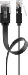 Goobay U/UTP CAT6 Lapos Patch Kábel - 20 m, Fekete (95385)