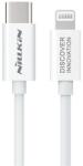 Nillkin Supeerspeed USB-C Apa - Lightning 8Pin Apa Adat és Töltőkábel - 1 m, Fehér