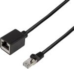 LogiLink S/FTP CAT6a Hosszabbító Kábel 5 m - Fekete