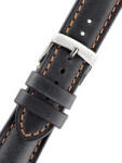 Morellato Curea neagră din piele Morellato Derain 4434B09.019 M 18 mm