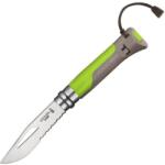 Opinel No. 08 OUTDOOR Earth+Green bicska zsebkés (001715)