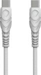 Biond BIO-12-TT USB Type-C Apa - USB Type-C Apa Adat és Töltő Kábel - 1.2 m, Fehér