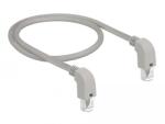 Delock S/FTP CAT6a Patch Kábel - 0.5 m, Szürke (85876)