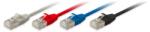 Equip S/FTP Cat6A Slim Patch Kábel - 7.5 m, Piros