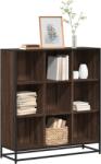 vidaXL barna tölgy szerelt fa és fém könyvszekrény 97, 5x33x107, 5 cm (3300864)