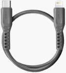 Uniq Flex USB-C Apa - Lightning Apa 2.0 Adat és Töltő Kábel - Szürke 0.3 m