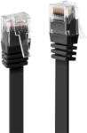 Lindy U/UTP CAT6 Lapos Patch Kábel - 5 m, Fekete