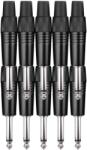 Pronomic Csatlakozókészlet jack 6.35 mm 10 db fekete (KST31958)