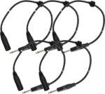 Pronomic Stage JMXM-0.5 Monó Jack/XLR Audio Kábel 0.5m fekete, 5-darabos KÉSZLET (KST42189)