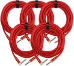 Pronomic 5-Darabos KÉSZLET Pronomic Trendline INST-6R Hangszerkábel 6m piros (KST43464)