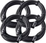 Pronomic Stage XFXM-10 Mikrofonkábel XLR 10 m, fekete, 4 darabos készlet (KST30843)
