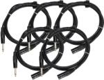 Pronomic 5-Darabos KÉSZLET Pronomic Stage JMXM-2.5 Monó Jack/XLR Audio Kábel 2.5 m fekete (KST42191)
