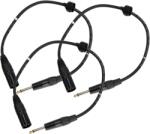Pronomic Stage JMXM-0.5 Monó Jack/XLR Audio Kábel 0.5m fekete, 3-darabos KÉSZLET (KST42188)