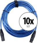 Pronomic Stage XFXM-Kék-10 Mikrofonkábel XLR 10m Metallic Kék 10x KÉSZLET (KST32106)
