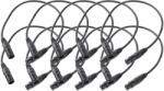 Pronomic Stage XFXM-0.5 Mikrofonkábel XLR 0.5m Fekete 10 darabos készlet (KST30837)
