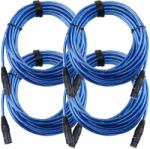 Pronomic Stage XFXM-Kék-10 Mikrofonkábel XLR 10m Metallic Kék 4x KÉSZLET (KST32107)