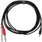 Pronomic Stage JM2JS-3 Hangkábel 1/8" Sztereó Jack / 2x 1/4" Mono Jack 3 m Fekete (KST72085)