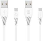 SWISSTEN 71504400 USB-A Apa - USB-C Apa 3.1 Adat és Töltőkábel - 1.5 m, Fehér