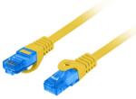 Lanberg S/FTP CAT6a Patch Kábel - 15 m, Sárga (PCF6A-10CC-1500-Y)