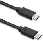 Qoltec Perfect Connection USB-C Apa - USB-C Apa 3.1 Adat és Töltőkábel - 1.4 m, Fekete