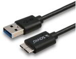 SAVIO CL-102 USB-A Apa - MicroUSB-B Apa 3.0 Adat és Töltő Kábel - 1 m, Fekete