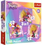 Trefl Puzzle 3v1 Faceți cunoștință cu trolii veseli (34870) Puzzle