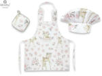 MimiNu - Set Micutul bucatar, Cu sort, o boneta si accesoriu pentru vase calde, Din bumbac certificat Oeko Tex Standard 100, Swe (6426972017220) Bucatarie copii