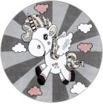  Szőnyeg kerek TINIES UNICORN szürke r160