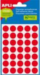 APLI Etikett, 13 mm kör, kézzel írható, színes, APLI, piros, 175 etikett/csomag (2057) - nyomtassingyen