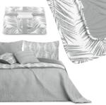 AmeliaHome Ágytakaró TROPICAL BONAIRE szürke nyomott modern mikroszálas 240x260 AmeliaHome