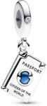 Pandora Moments Kinyitható útlevél függő ezüst Charm - 792680C01 (792680C01)