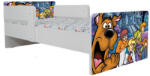  Pat Copii Scooby Doo 2-6 ani Cu Paravane Dubla Protectie si Cu Saltea Inclusa 130x60 Cm Ptv7239 (PTV7239)