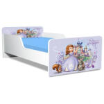  Pat Copii Sofia 2 Model Creativ 2-8 ani Cu Saltea Inclusa 140x70 Cm Ptv5440 (PTV5440)