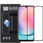  Samsung Galaxy A16 4G / A16 5G üvegfólia, tempered glass, előlapi, 5D, edzett, hajlított, fekete kerettel