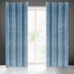 EUROFIRANY Villa bársony sötétítő függöny Kék 140x250 cm