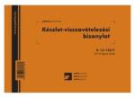 Pátria Nyomtatvány Készlet visszavételezési bizonylat 8 tételes 25x4 lapos tömb A/5 fekvő (b.12-123/v)