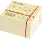 Fornax Jegyzettömb öntapadó, 75x75mm, 450lap, Fornax sárga (A-FOR0004) - tonerpiac