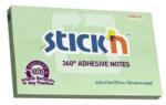 Stickn Öntapadó jegyzettömb STICK`N 76x127mm 360°-ban tapadó zöld 100 lap (21556)