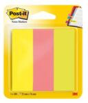 3M Jelölőcímke, papír, 3x100 lap, 25x76 mm, 3M POSTIT, vegyes neon színek (7100172769) - tonerpiac