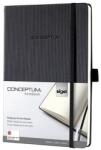 Sigel Jegyzetfüzet, exkluzív, A5, sima, 97 lap, keményfedeles, SIGEL "Conceptum", fekete (CO120) - tonerpiac
